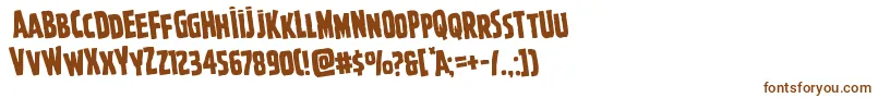 Ghoulishintentrotate Font – Brown Fonts on White Background