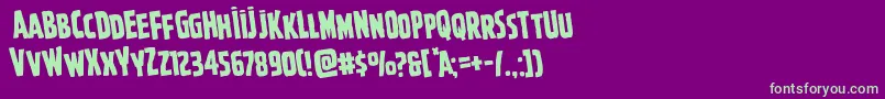 Ghoulishintentrotate Font – Green Fonts on Purple Background