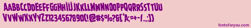 Ghoulishintentrotate Font – Purple Fonts on Pink Background