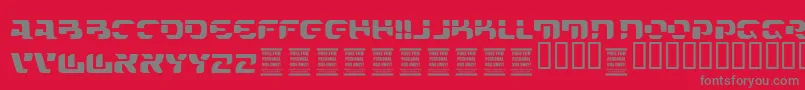 VtksFuture Font – Gray Fonts on Red Background