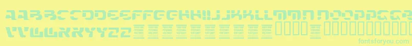 VtksFuture Font – Green Fonts on Yellow Background