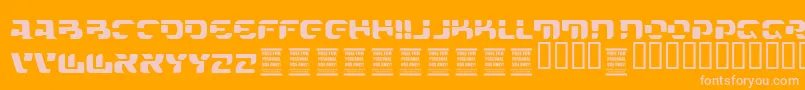 VtksFuture Font – Pink Fonts on Orange Background