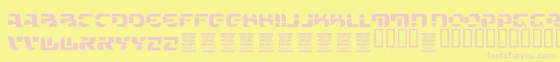VtksFuture Font – Pink Fonts on Yellow Background