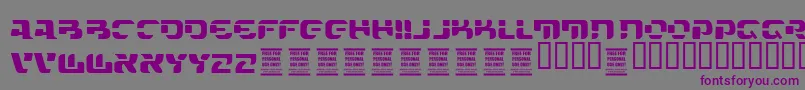 VtksFuture Font – Purple Fonts on Gray Background