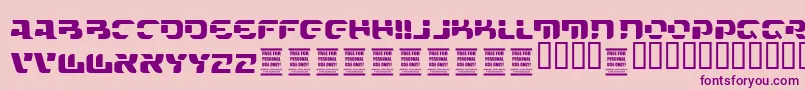 VtksFuture Font – Purple Fonts on Pink Background