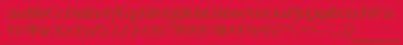 Garrymondrian4Bookitalicsh Font – Brown Fonts on Red Background