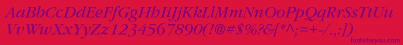 Garrymondrian4Bookitalicsh Font – Purple Fonts on Red Background
