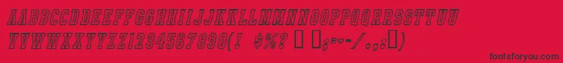 IntramuralContourItalicJl Font – Black Fonts on Red Background