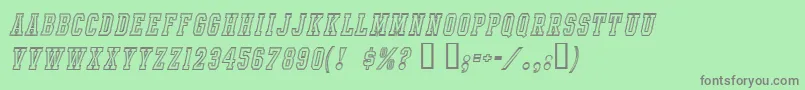 IntramuralContourItalicJl Font – Gray Fonts on Green Background