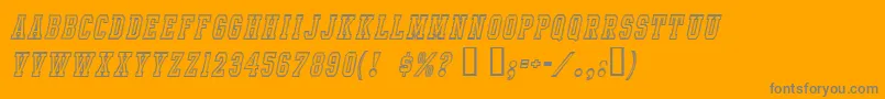 IntramuralContourItalicJl Font – Gray Fonts on Orange Background