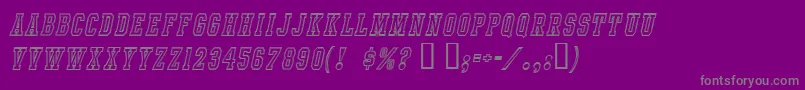 IntramuralContourItalicJl Font – Gray Fonts on Purple Background