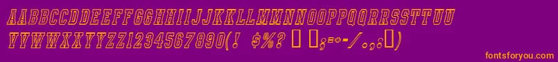 IntramuralContourItalicJl Font – Orange Fonts on Purple Background