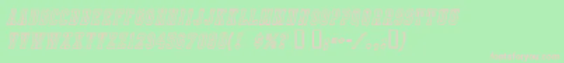 IntramuralContourItalicJl Font – Pink Fonts on Green Background
