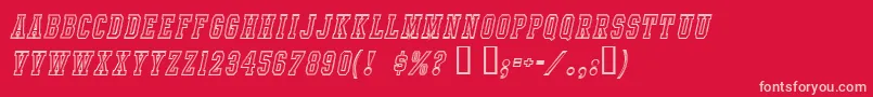 IntramuralContourItalicJl Font – Pink Fonts on Red Background