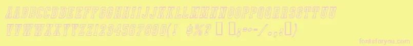 IntramuralContourItalicJl Font – Pink Fonts on Yellow Background