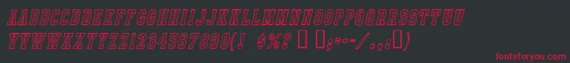 IntramuralContourItalicJl Font – Red Fonts on Black Background