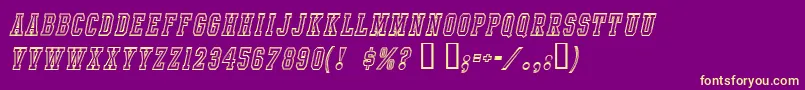 IntramuralContourItalicJl Font – Yellow Fonts on Purple Background