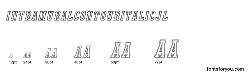 IntramuralContourItalicJl Font Sizes