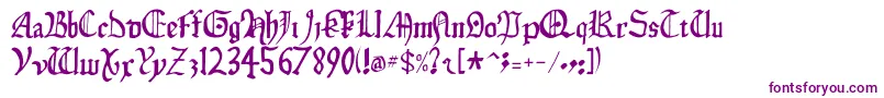 Isabella Font – Purple Fonts on White Background