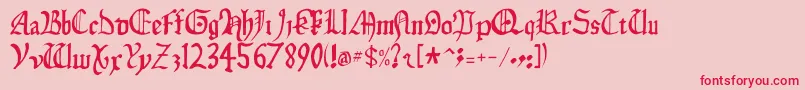 Isabella Font – Red Fonts on Pink Background