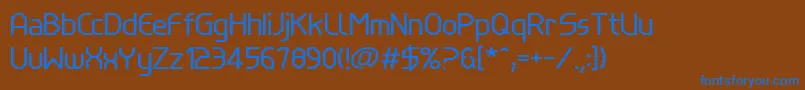 Шрифт LinewireRegular – синие шрифты на коричневом фоне