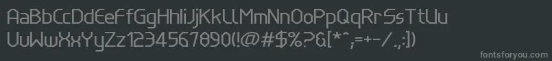 Fonte LinewireRegular – fontes cinzas em um fundo preto