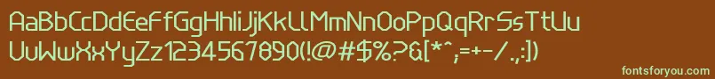 Шрифт LinewireRegular – зелёные шрифты на коричневом фоне