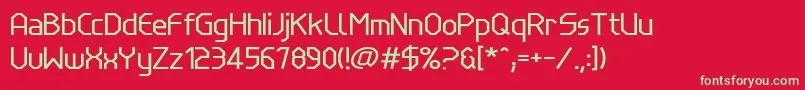 Fonte LinewireRegular – fontes verdes em um fundo vermelho