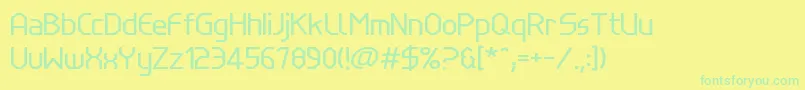 LinewireRegular Font – Green Fonts on Yellow Background