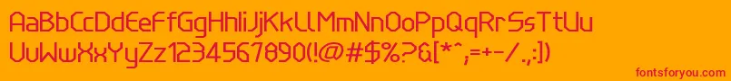 フォントLinewireRegular – オレンジの背景に赤い文字