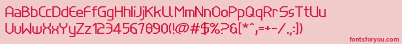 フォントLinewireRegular – ピンクの背景に赤い文字