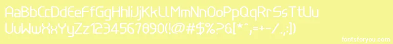 LinewireRegular Font – White Fonts on Yellow Background