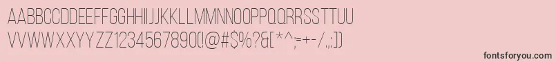 BebasNeueLight Font – Black Fonts on Pink Background