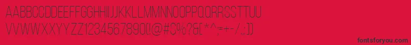 BebasNeueLight Font – Black Fonts on Red Background