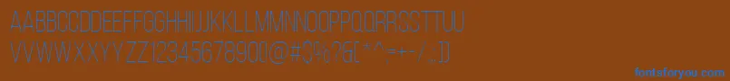 BebasNeueLight Font – Blue Fonts on Brown Background