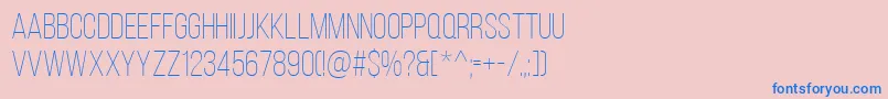 BebasNeueLight Font – Blue Fonts on Pink Background