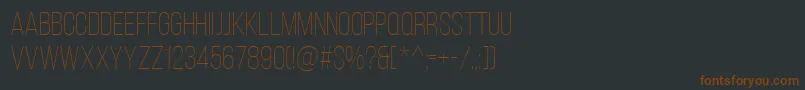 BebasNeueLight Font – Brown Fonts on Black Background