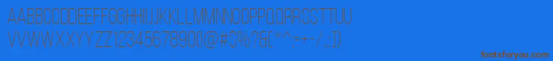 BebasNeueLight Font – Brown Fonts on Blue Background