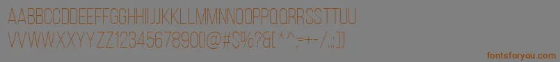 BebasNeueLight Font – Brown Fonts on Gray Background