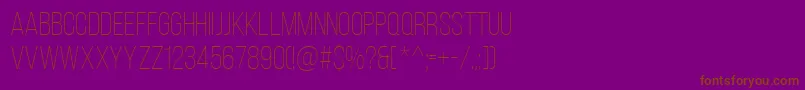 BebasNeueLight Font – Brown Fonts on Purple Background