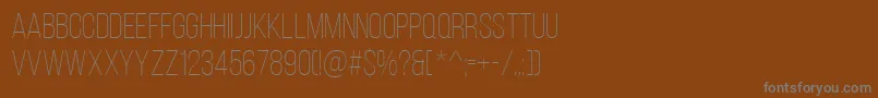 BebasNeueLight Font – Gray Fonts on Brown Background