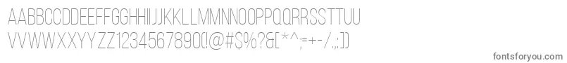 BebasNeueLight Font – Gray Fonts on White Background
