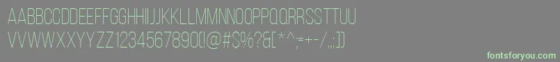 BebasNeueLight Font – Green Fonts on Gray Background