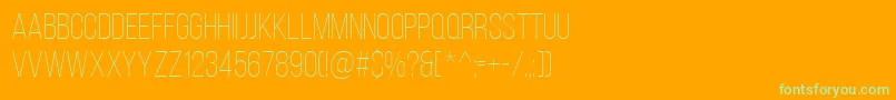 BebasNeueLight Font – Green Fonts on Orange Background