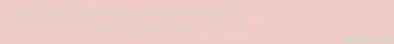 BebasNeueLight Font – Green Fonts on Pink Background