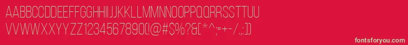 BebasNeueLight Font – Green Fonts on Red Background
