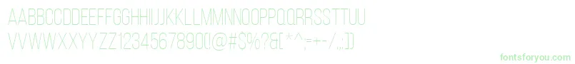 BebasNeueLight Font – Green Fonts on White Background