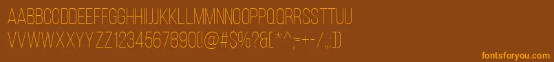 BebasNeueLight Font – Orange Fonts on Brown Background