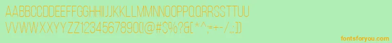 Шрифт BebasNeueLight – оранжевые шрифты на зелёном фоне