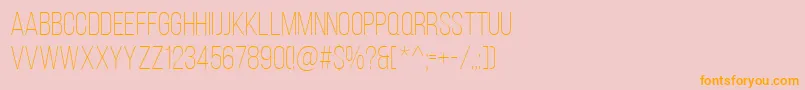 BebasNeueLight Font – Orange Fonts on Pink Background